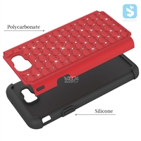 Bling Silicon TPU PC Combo Case for SAMSUNG Galaxy J7 (2017) / J7 POP